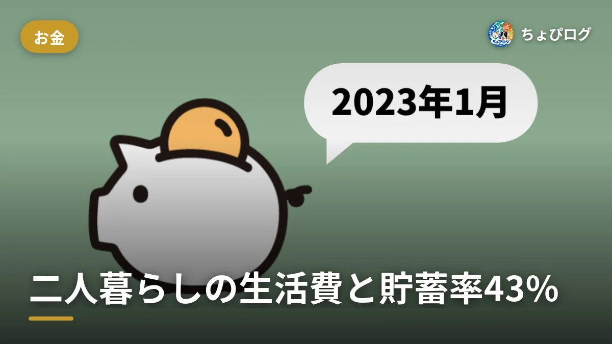 二人暮らしの生活費って実際いくら？2023年1月の家計簿を全公開したら貯蓄率43%だった