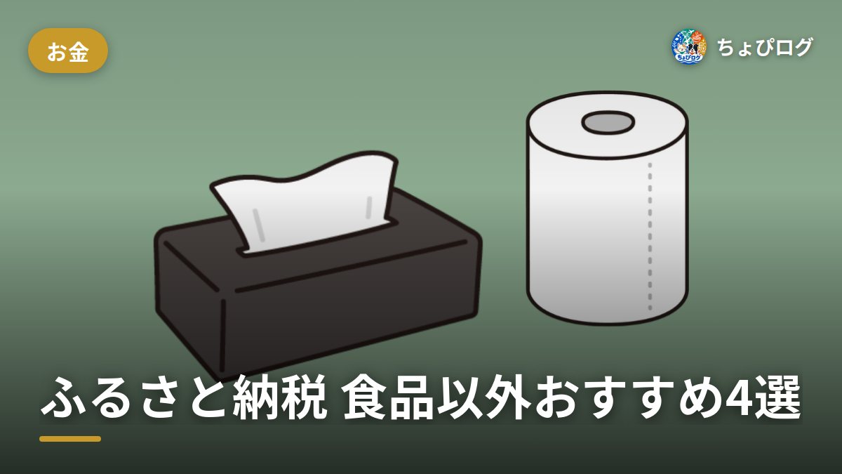 ふるさと納税、食品以外で何頼む？暮らしが軽くなるおすすめ返礼品4選