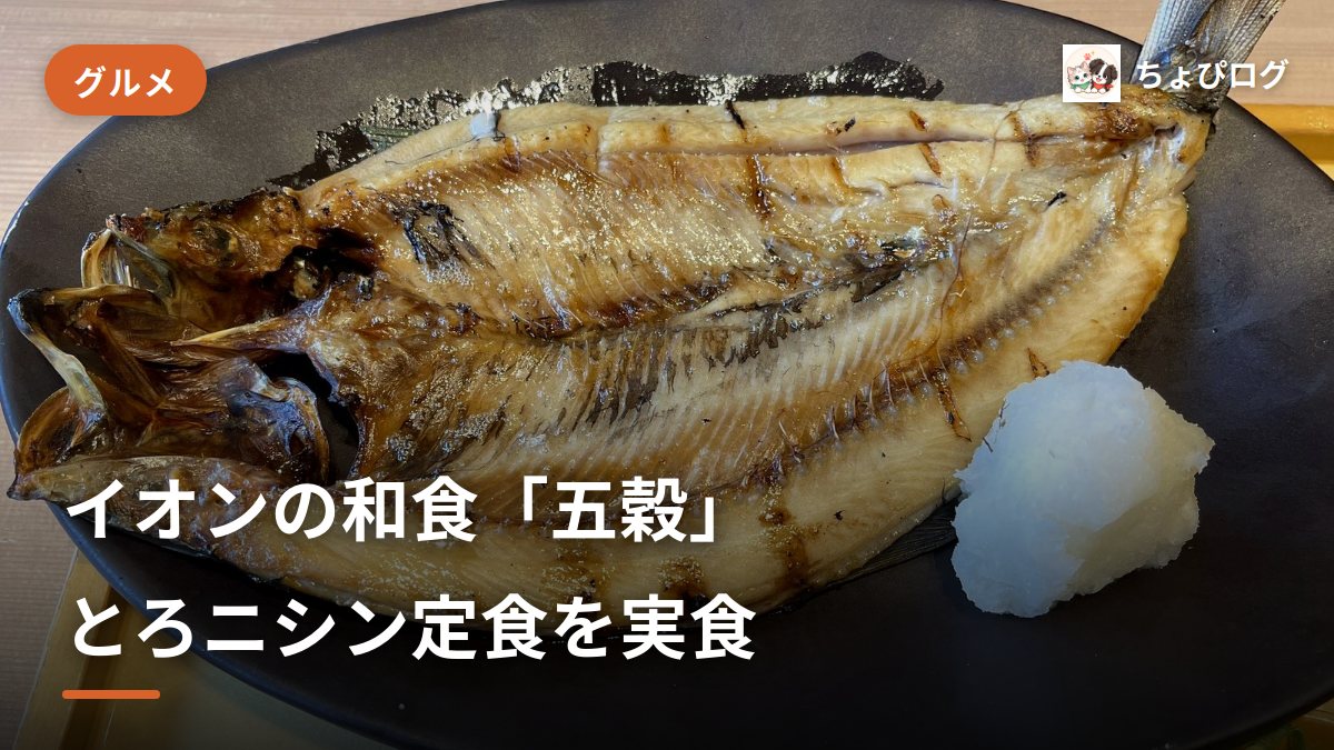 和食処「五穀」でとろニシン一夜干し＆揚げ鶏の香味だれ定食を実食！釜炊き五穀米が主役のサムネイル