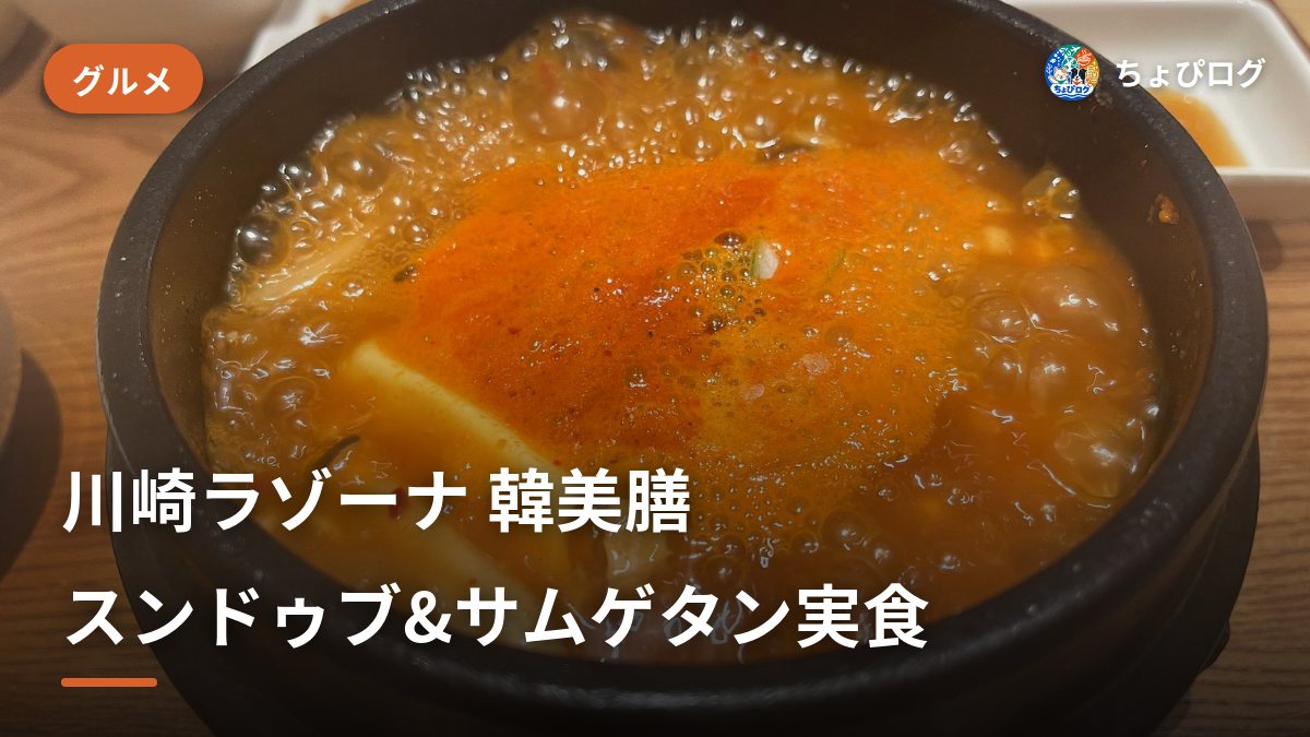 【川崎】韓美膳（ハンビジェ）ラゾーナ川崎でスンドゥブ＆サムゲタンを実食！