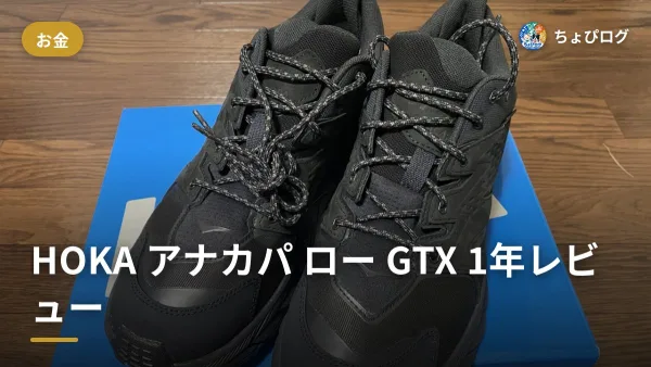 HOKA アナカパ ロー GTX、1年履いてわかった疲れにくさと防水力のサムネイル