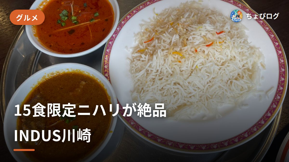 【川崎】南インド料理INDUSの15食限定ニハリと絶品ラムカレーを2日連チャンで実食！のサムネイル