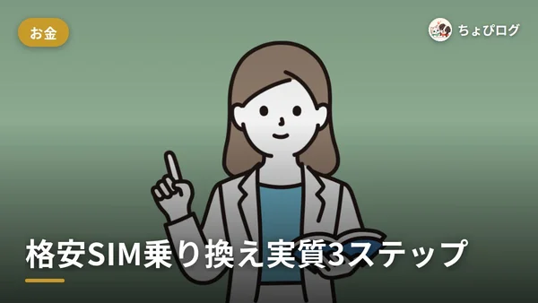 格安SIMの乗り換えって難しい？手を動かすのは実質3ステップだったのサムネイル