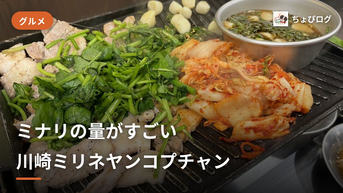【川崎】ミリネヤンコプチャンでミナリサムギョプサルを実食｜2人前とは思えない超ボリューム！
