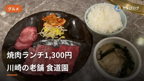 【川崎】焼肉ランチは1,300円！1961年創業の老舗「食道園」でタン塩・カルビ・ロースを実食のサムネイル