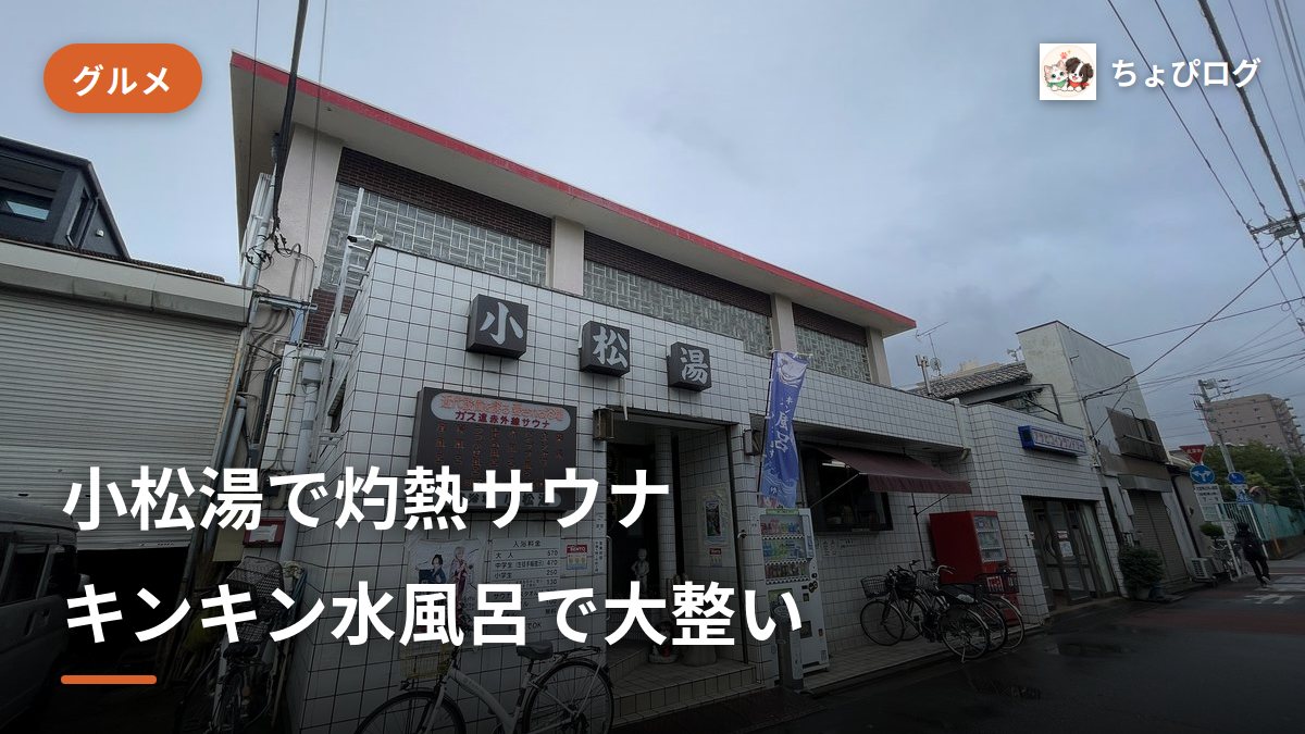 【川崎】小松湯は私の一番お気に入りの銭湯！灼熱サウナとキンキン水風呂で毎回大整いのサムネイル