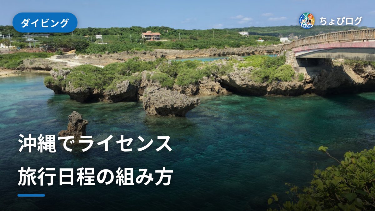 沖縄旅行でダイビングのライセンス、旅程はこう組む