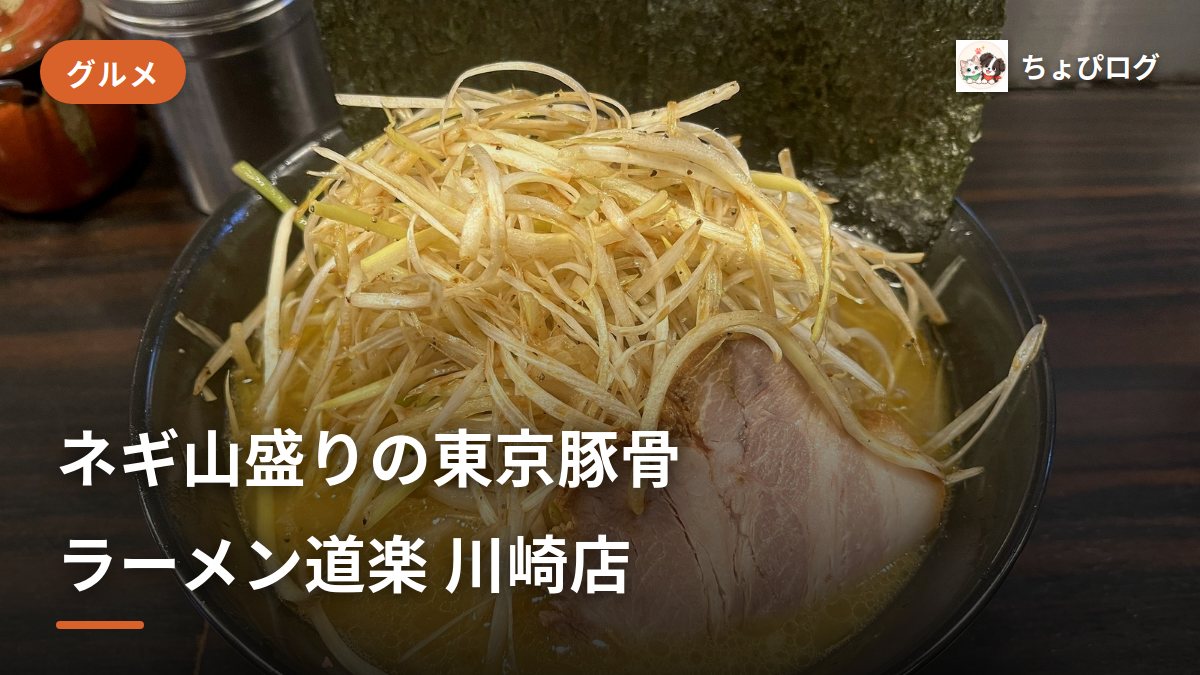 ラーメン道楽 川崎店でネギラーメンを実食！山盛り白髪ネギとニンニクで至福の東京豚骨