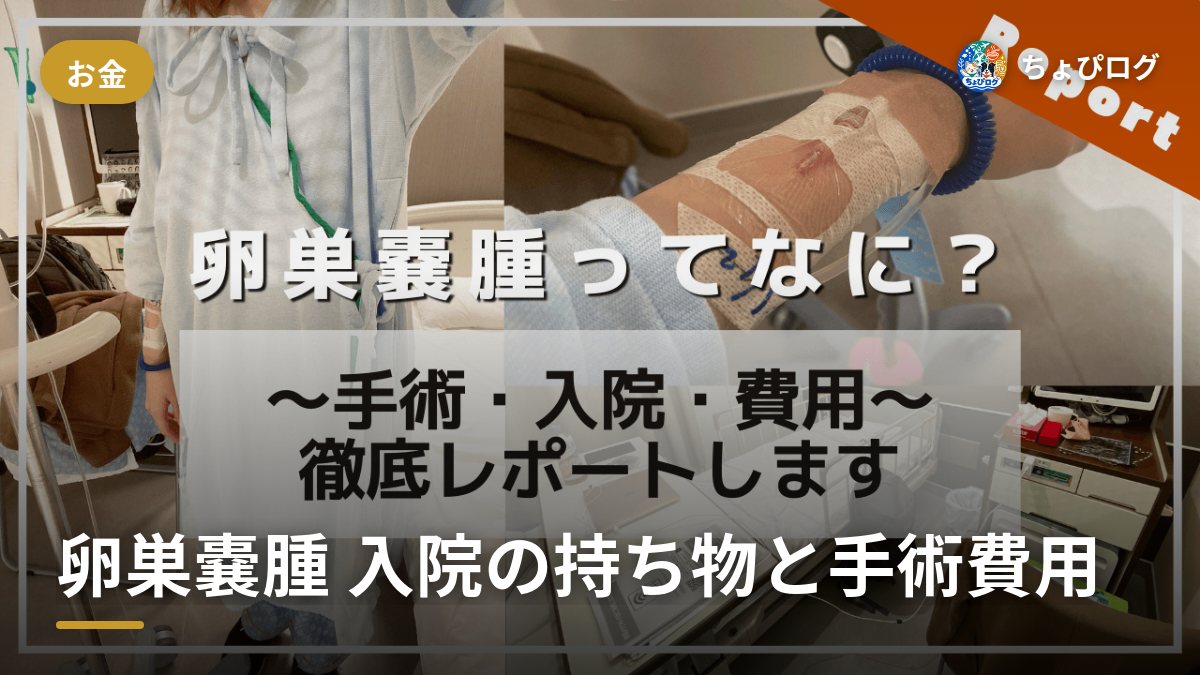 卵巣嚢腫で手術・入院した記録｜持ち物と手術費用のすべて