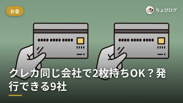 クレカは同じ会社で2枚目を作れる？デュアル発行できるカード会社を調べてみたのサムネイル