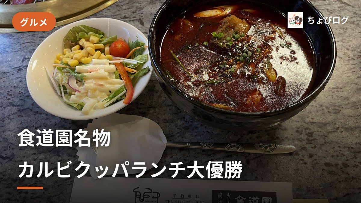 【川崎】食道園名物カルビクッパランチが大優勝！真っ赤でも辛くない、スプーンで割れる柔らかさ
