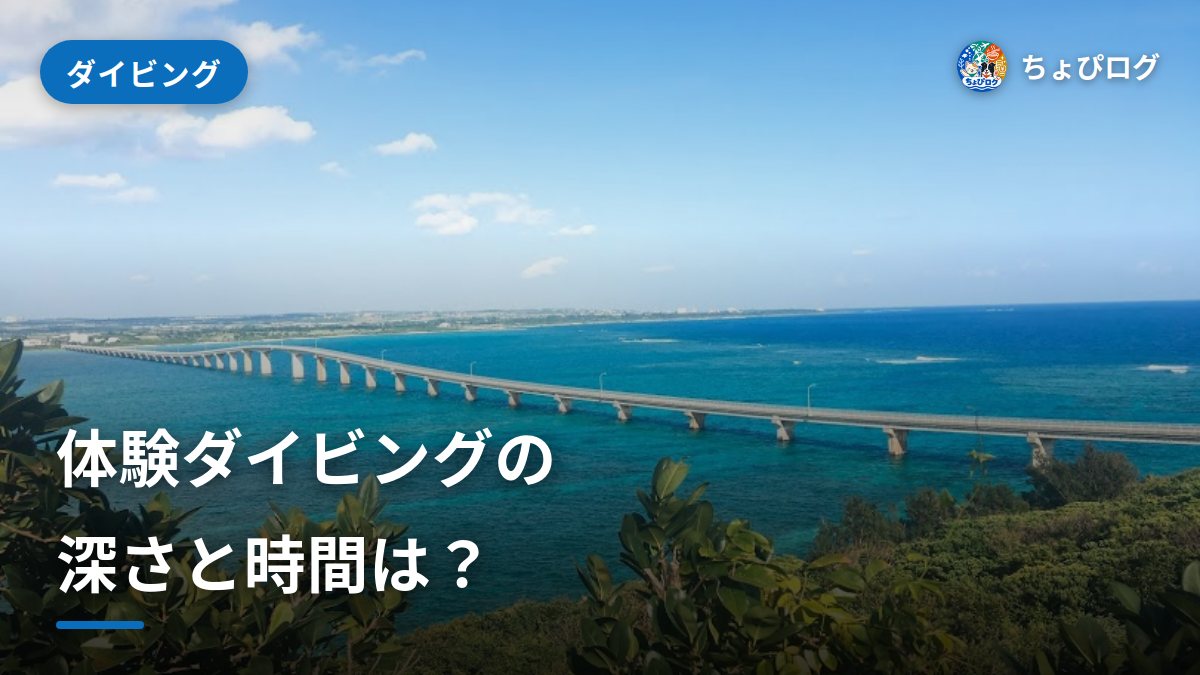 体験ダイビングって何メートル潜るの？深さと時間のほんとのところのサムネイル