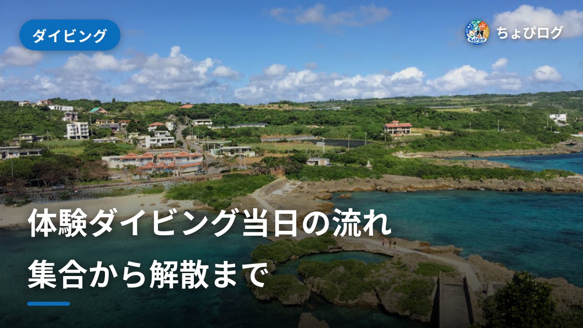 体験ダイビング当日の流れ｜集合から解散まで初めてでも安心