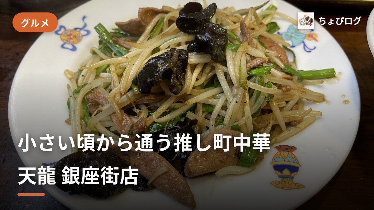 【川崎】町中華は天龍一択！小さい頃から通う私の推し店でニラレバ＆ライス実食のサムネイル