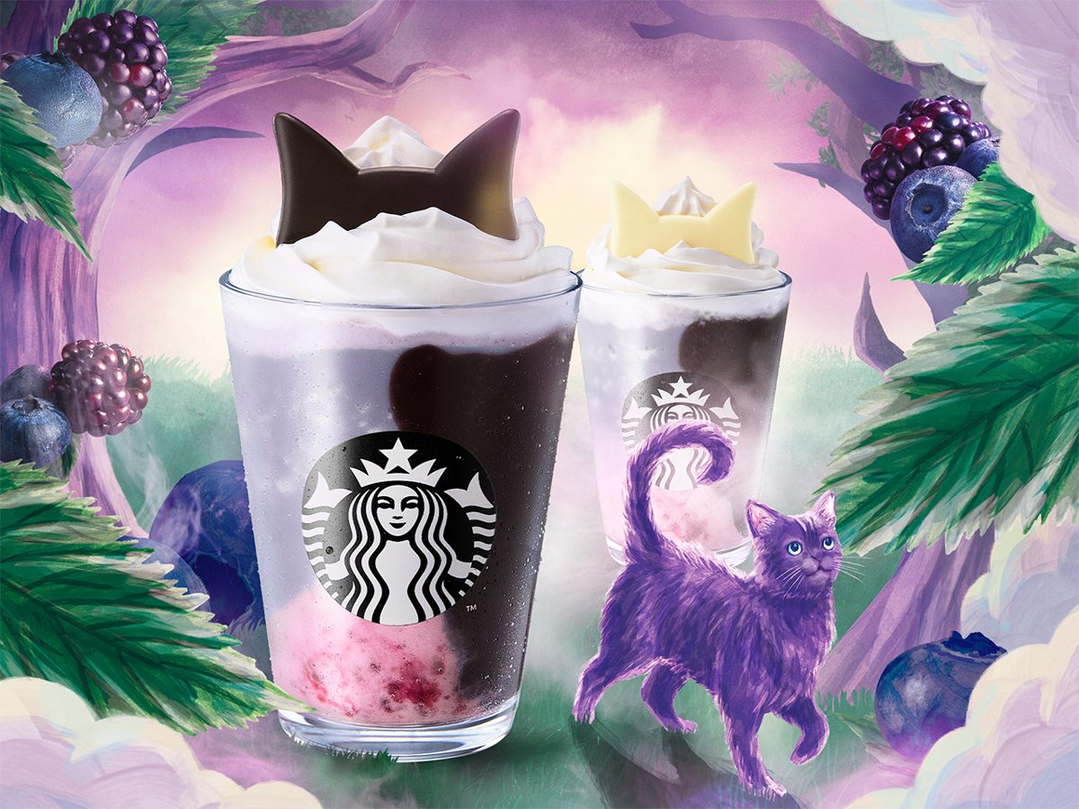 スターバックス ブラックベリー ヨーグルト フラペチーノ 黒耳ver./白耳ver.